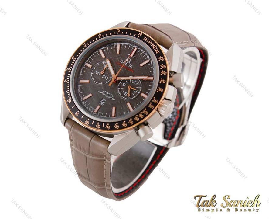 ساعت امگا مردانه اسپیدمستر بند چرم طوسی Omega-3789-G